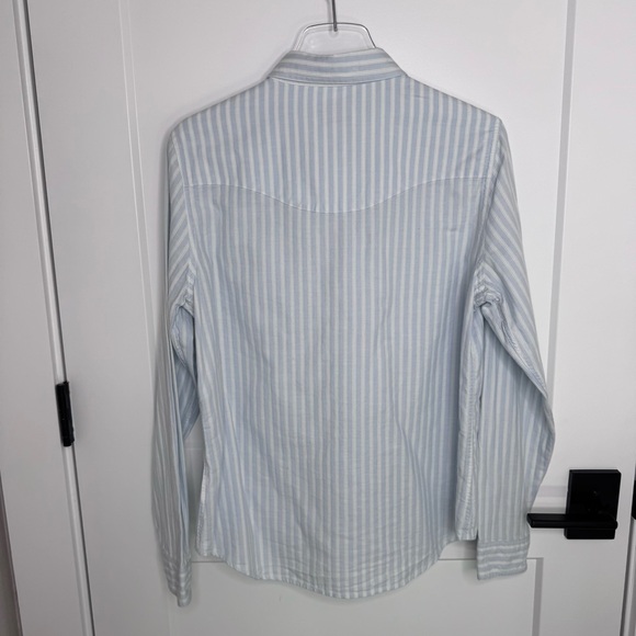 Tecovas Women's The Classic Pearl Snap Striped Long Sleeve Shirt Top Size Medium - Picture 7 of 7